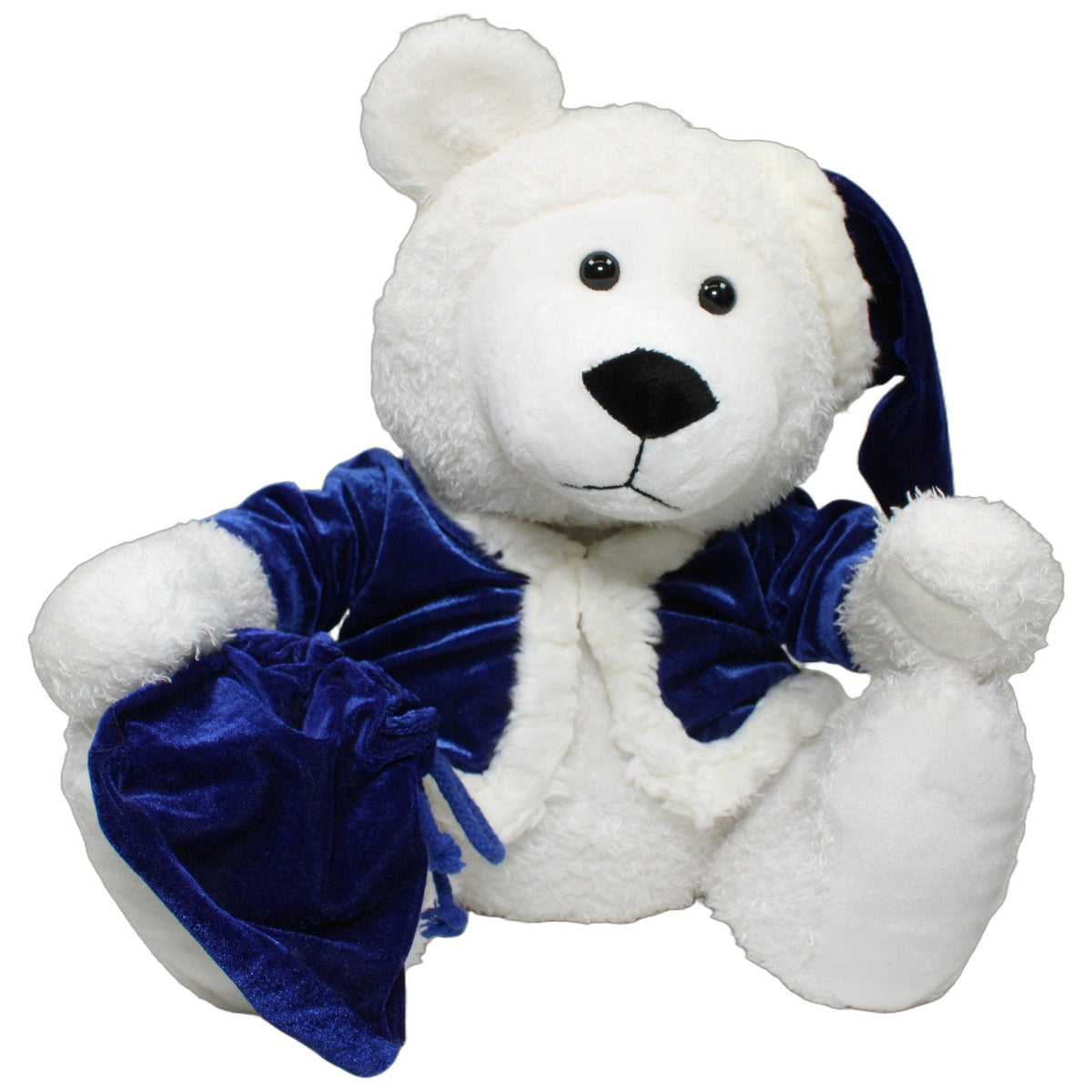 123000028182 Kuschelwuschel Weihnachtlicher XL Eisbär mit Kletthänden, sitzend Kuscheltier Kumpel Leo 35cm Blau ebay-20-stofftiere