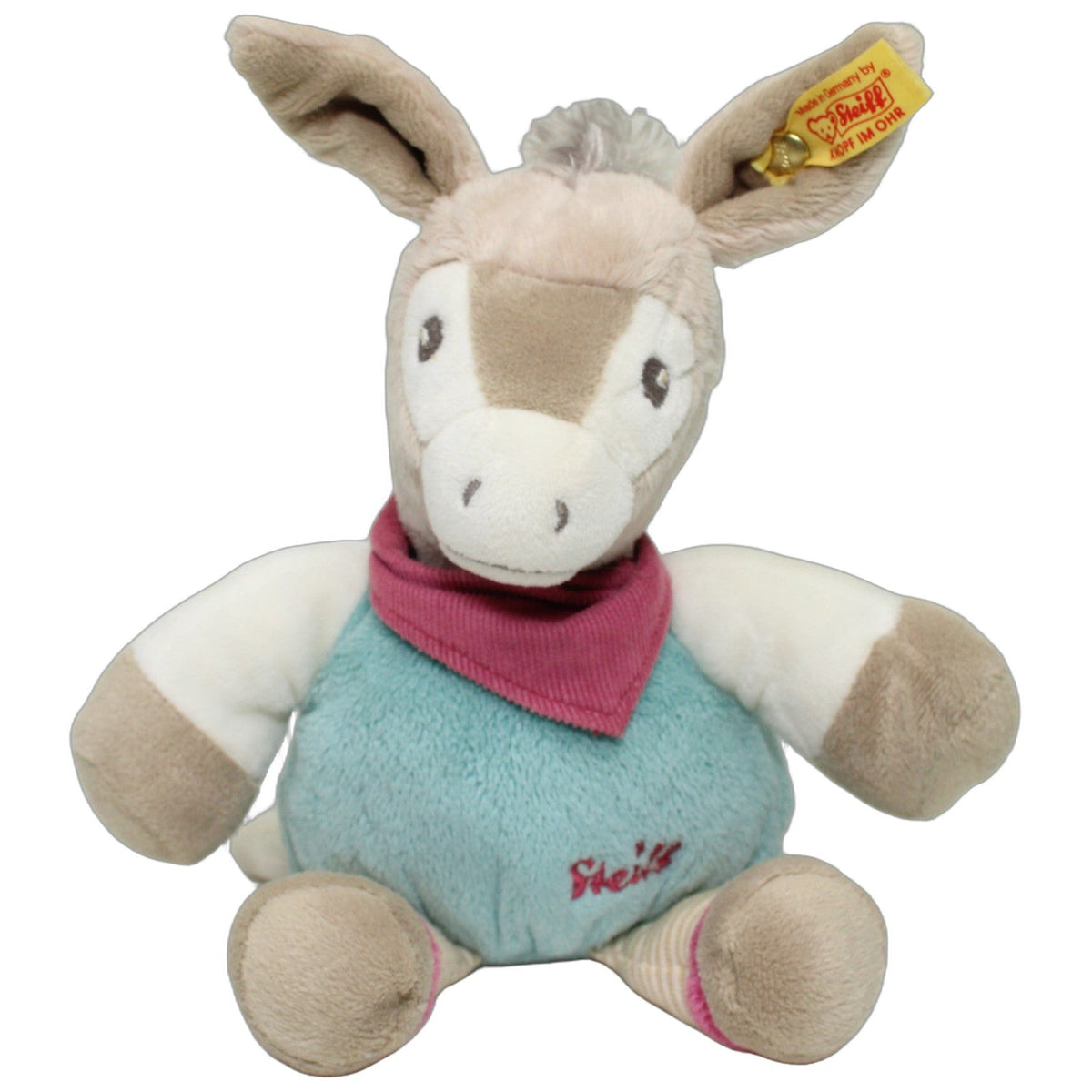 123000028214 Steiff Issy Esel (238628) Spieluhr Kumpel Leo 20cm _Wieder Da_ Beige