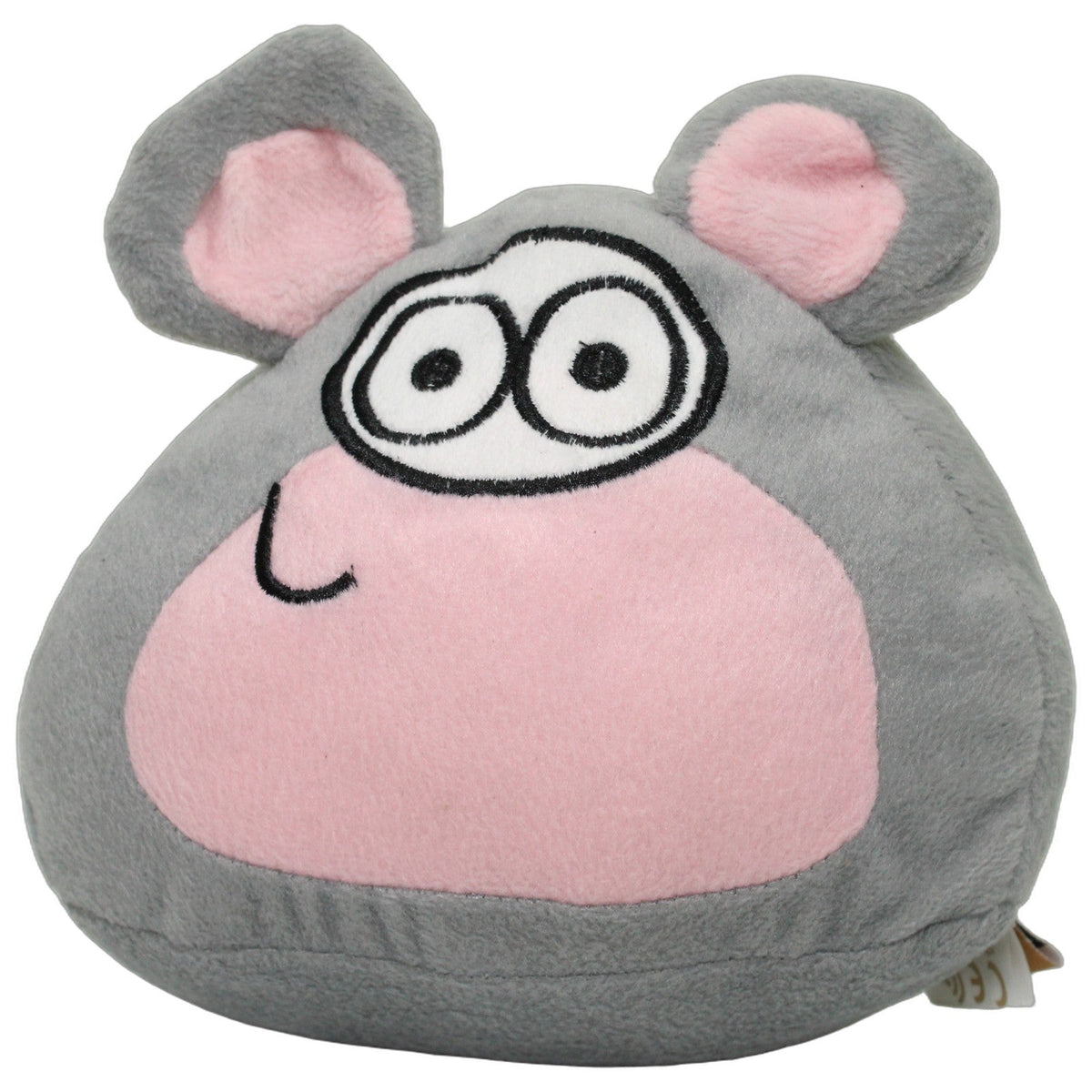 123000028216 HUGGZzzzz Pou, graue Maus mit rosa Bauch Kuscheltier Kumpel Leo 15cm 2013 Charakter