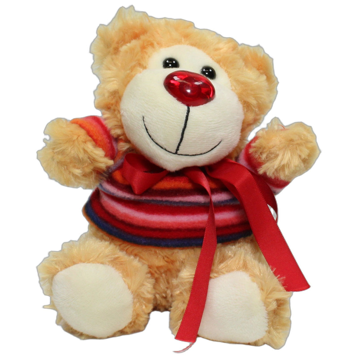 123000028319 Windel Teddy mit roter Leuchtnase & Sound Kuscheltier Kumpel Leo 18cm _Wieder Da_ Beige