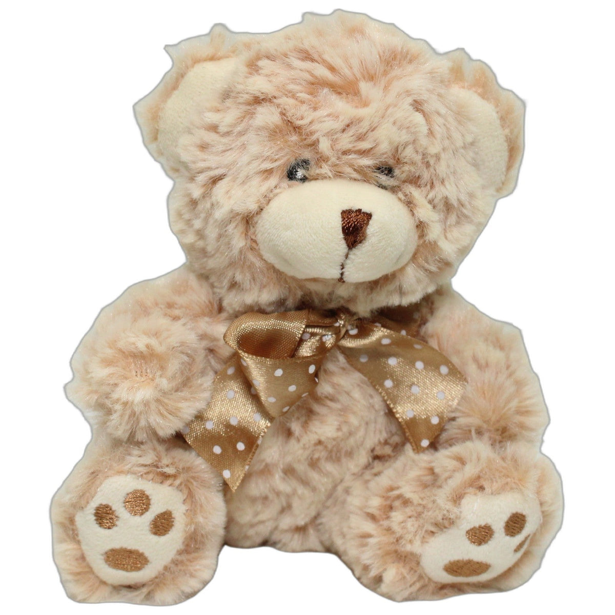 123000028321 VOG Kleider Teddy mit Schleife, beige Kuscheltier Kumpel Leo 15cm _Wieder Da_ Beige