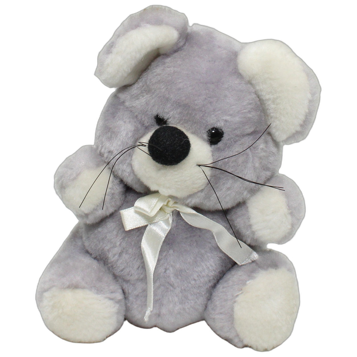 123000028340 G. Gieth Graue Maus mit Schleife, sitzend Kuscheltier Kumpel Leo 16cm ebay-stofftiere Gebraucht