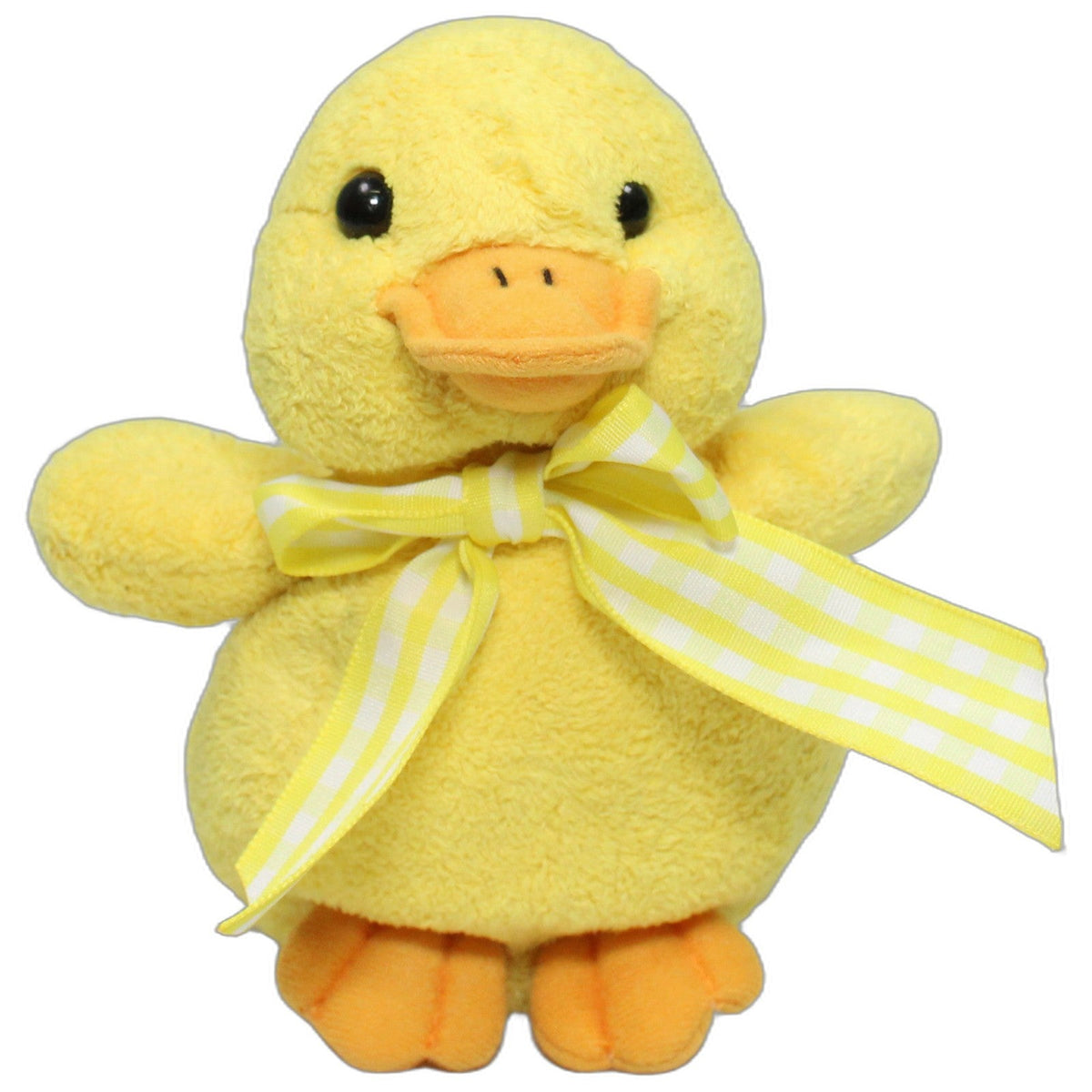 123000028341 Althans Club Gelbe Ente mit Schleife, stehend Kuscheltier Kumpel Leo 15cm _Osterfreund_ _Wieder Da_