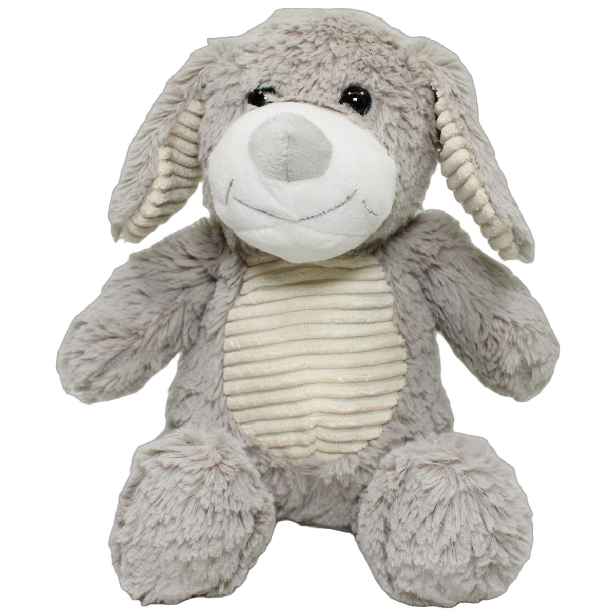 123000028349 TEDI Kuschelfreund, süßer grauer Hund mit Cordmuster Kuscheltier Kumpel Leo 28cm _Wieder Da_ Beige