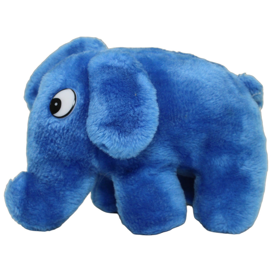 Blauer Elefant mit weißem Schwanz