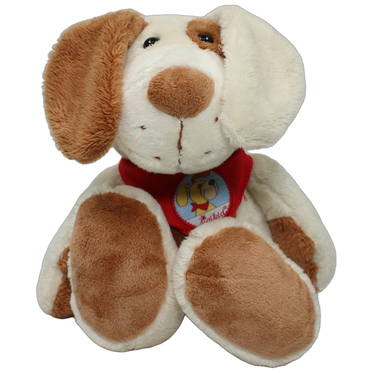 123000028447 Sigikid Großer Schlenker Schmusehund mit rotem Halstuch Kuscheltier Kumpel Leo 35cm _Wieder Da_ Beige