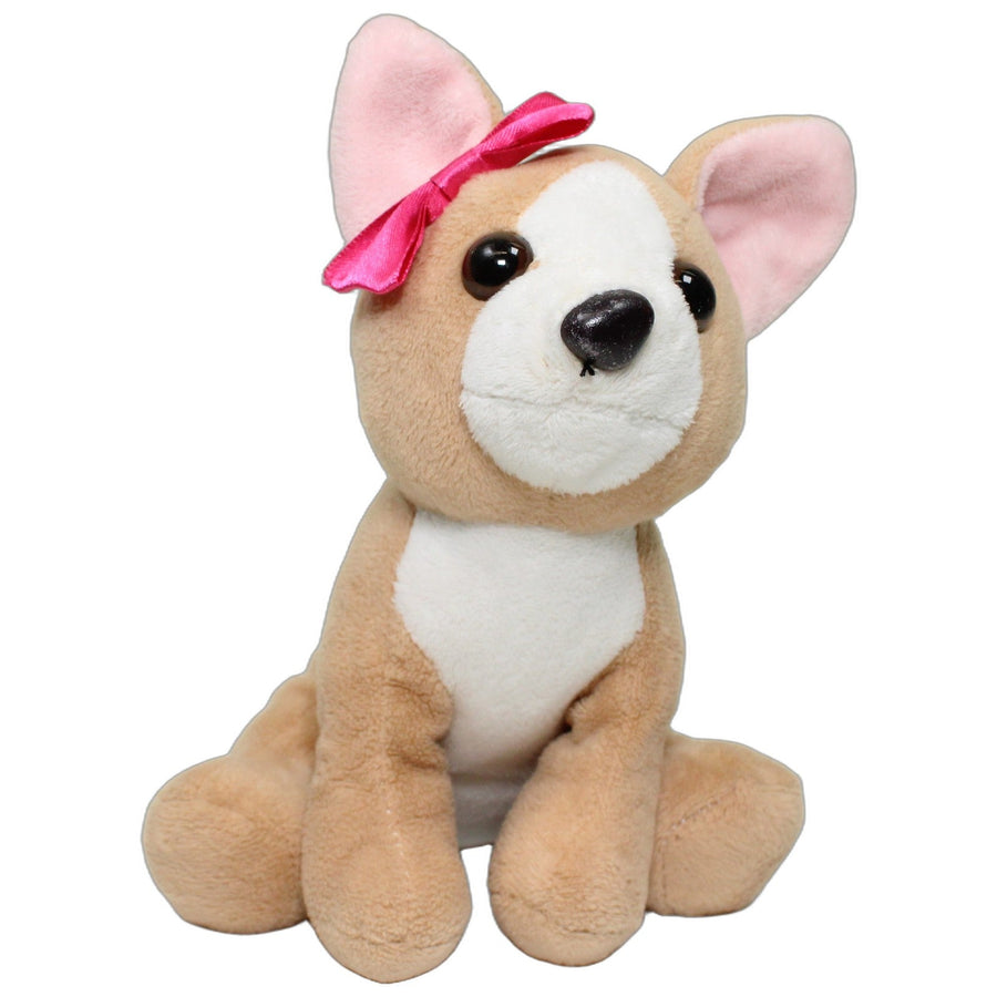 Kleiner Chihuahua mit pinker Schleife