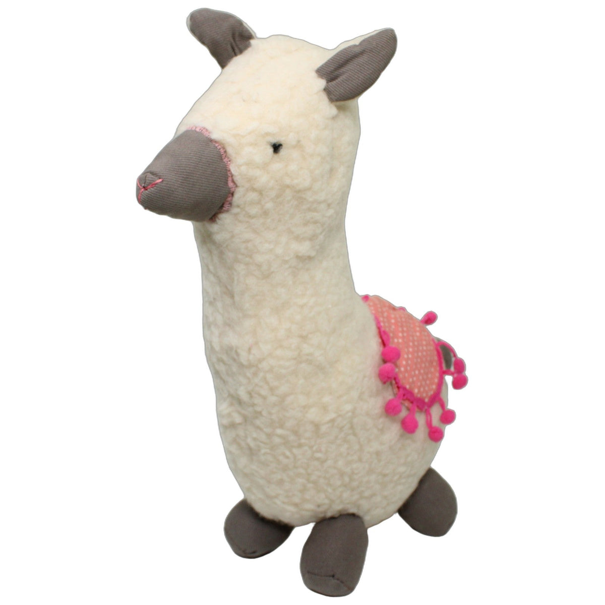 123000028586 Unbekannt Großes Alpaka mit Bommeln, stehend Kuscheltier Kumpel Leo 35cm Alpaka Beige