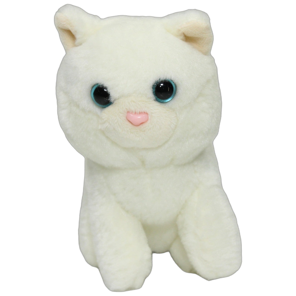 123000028629 Jazwares Petooties Pets, weiße Katze mit blauen Augen Kuscheltier Kumpel Leo 12cm Beige Blau