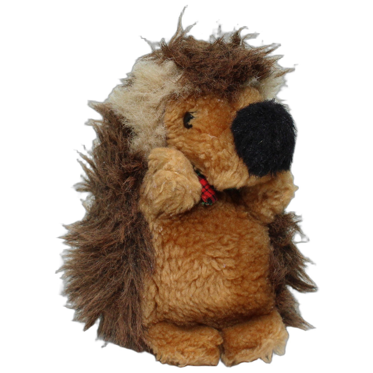 123000028660 Unbekannt Igel mit karierter Schleife & dicker Nase Kuscheltier Kumpel Leo 15cm Beige Braun