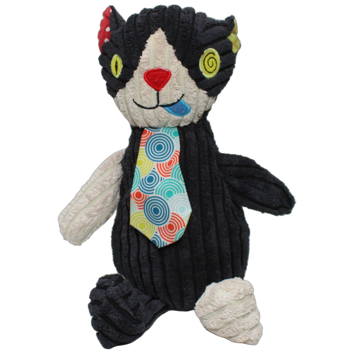 123000028666 Les Déglingos Katze Charlos Kuscheltier Kumpel Leo 35cm Beige Blau