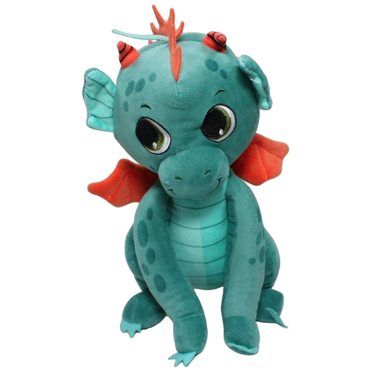 123000028672 Landahl & Baumann Süßer türkiser Drache mit orangen Flügeln Kuscheltier Kumpel Leo 30cm Blau Drache
