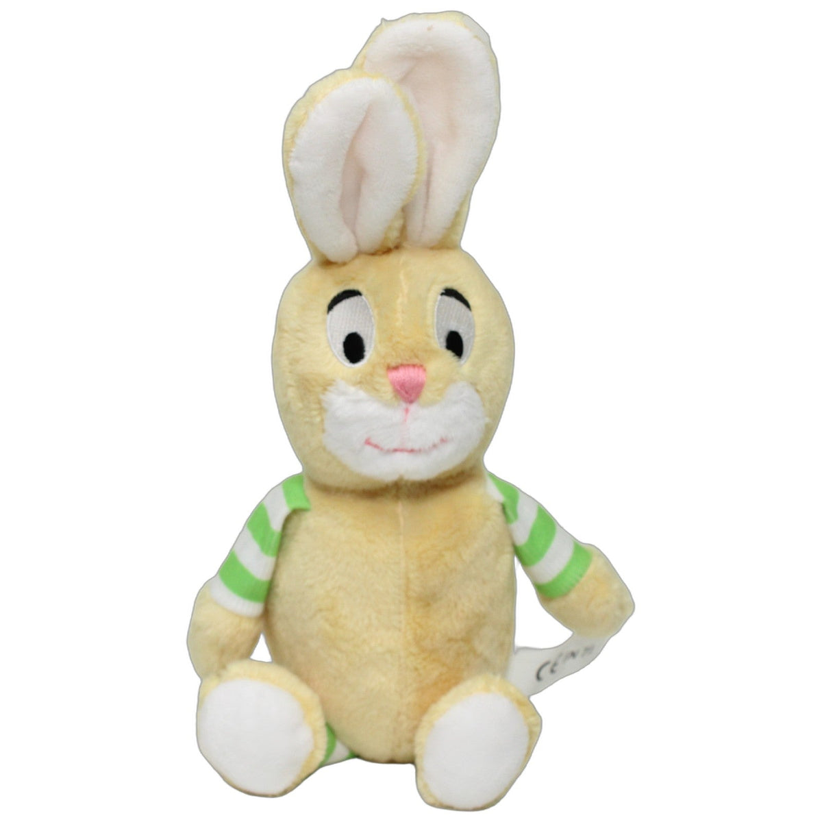 123000028696 3D Promotion Gelber Schlenker-Hase mit grünen Ringeln Kuscheltier Kumpel Leo 25cm Beige ebay-stofftiere