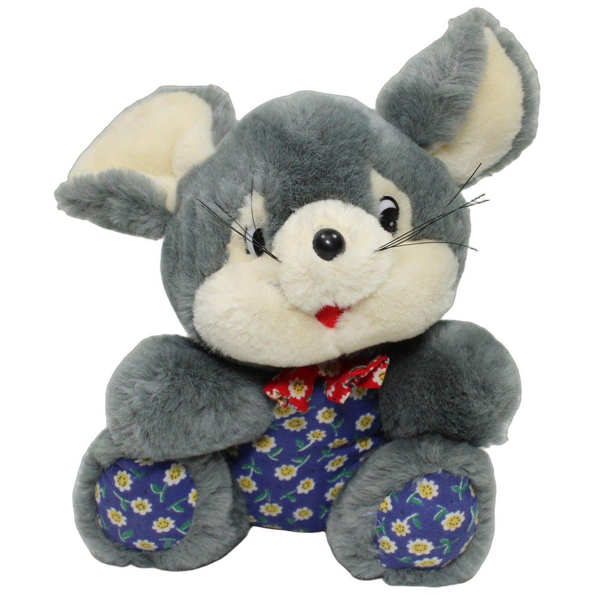 123000028742 Seneca Herzl, graue Maus mit Blumenmuster Kuscheltier Kumpel Leo 24cm Blau ebay-stofftiere