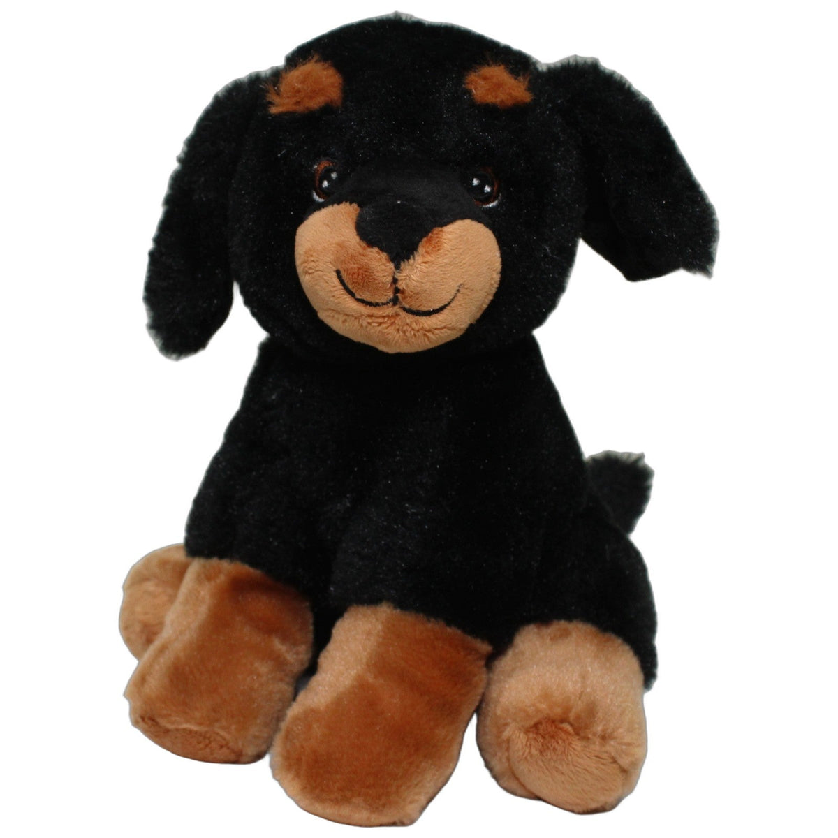 123000028775 Auchan Superweicher Rottweiler Welpe, sitzend Kuscheltier Kumpel Leo 20cm Braun ebay-stofftiere
