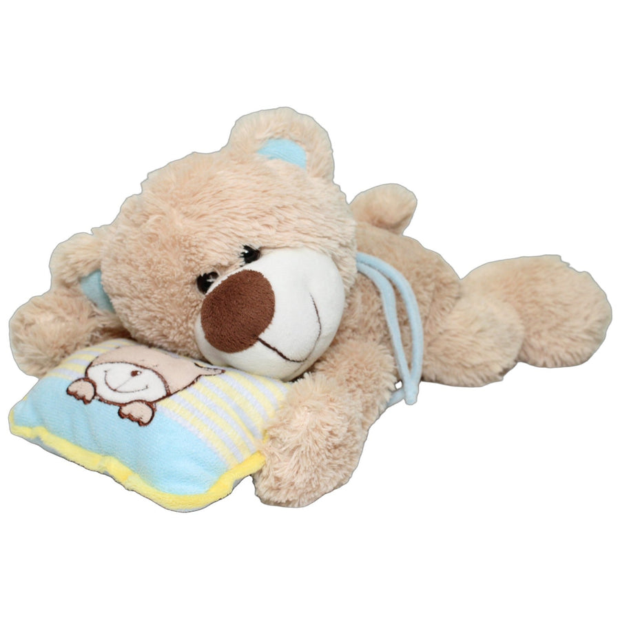 Liegender Teddy mit Kissen, groß