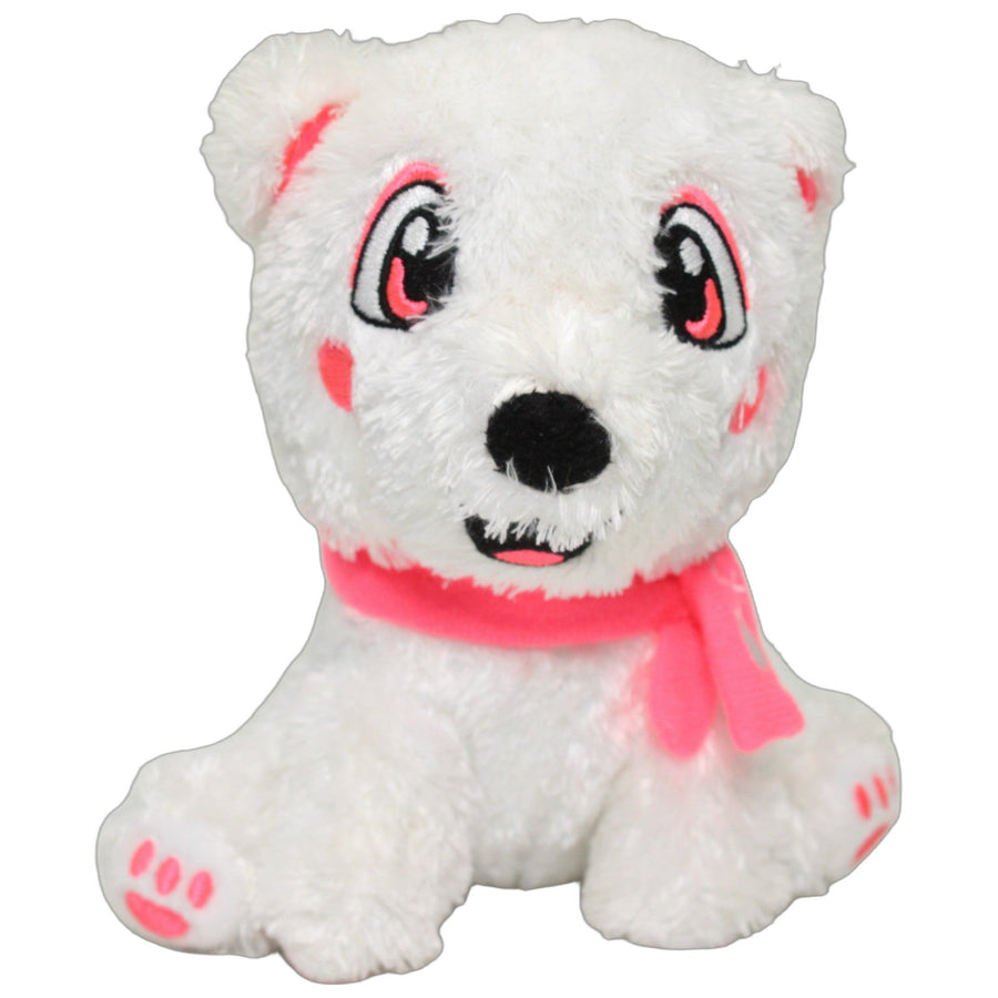Fröhlicher Eisbär mit pinkem Schal