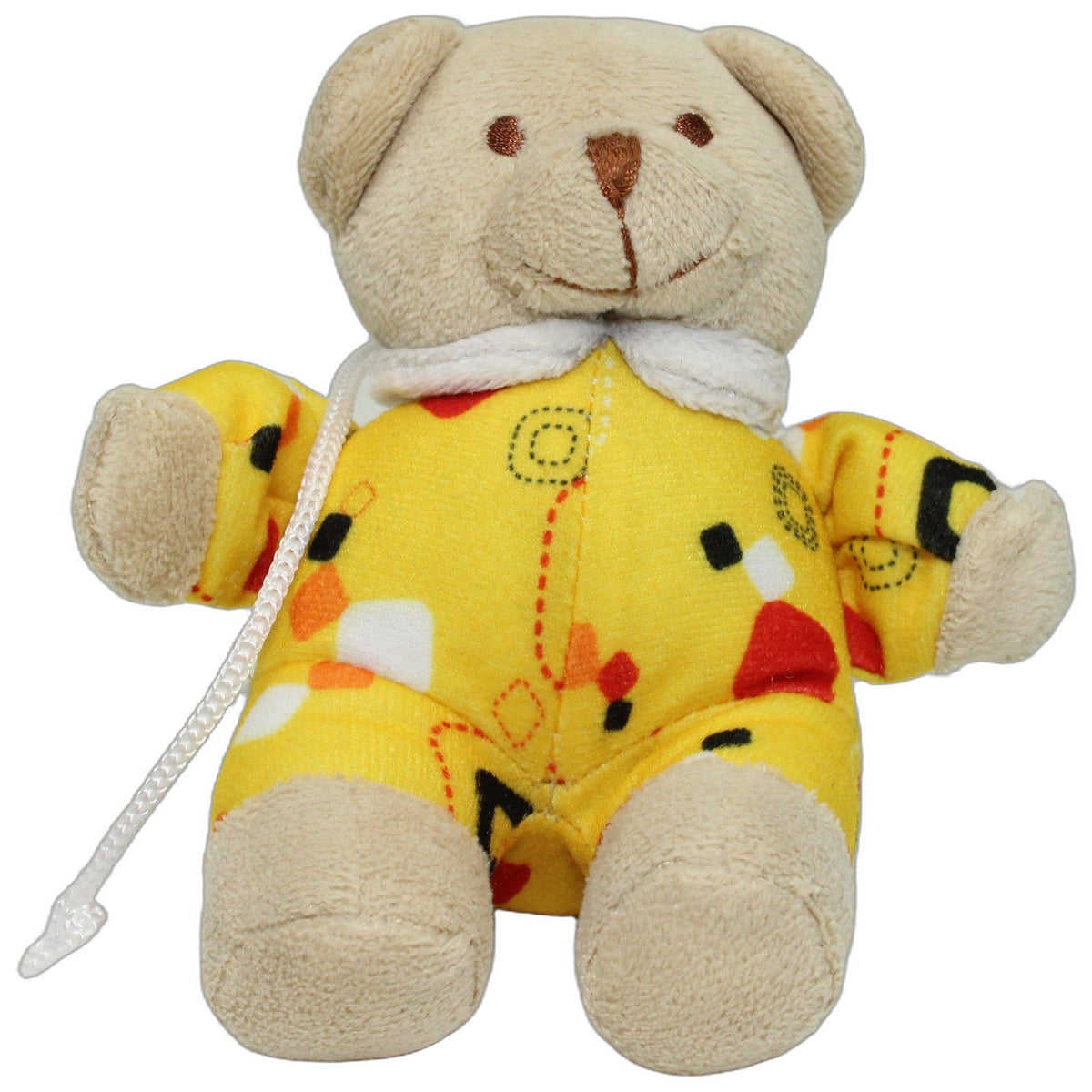 123000028851 Unbekannt Kleiner Teddy mit gelber Kleidung Kuscheltier Kumpel Leo 13cm Beige Braun