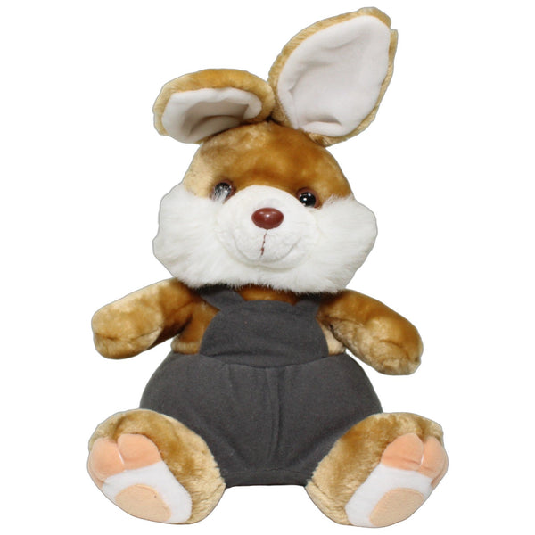 Süßer Hase mit grauer Latzhose