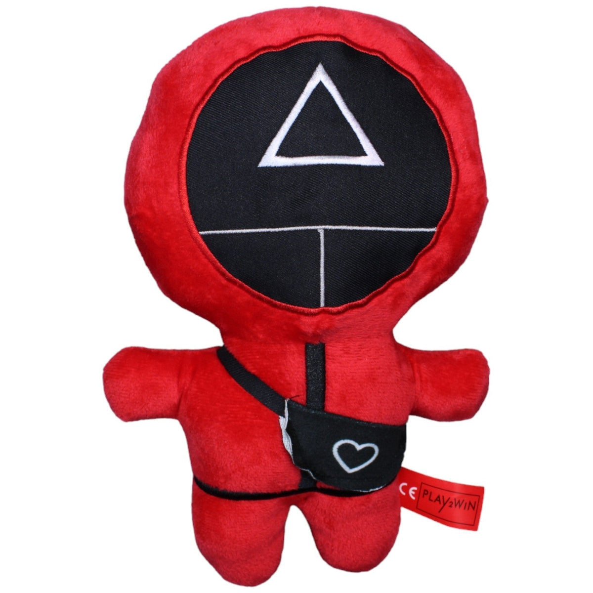 123000028958 Play2Win Squid Game, Roter Soldat Dreieck Plüschfigur Kumpel Leo 25cm Charakter ebay-stofftiere