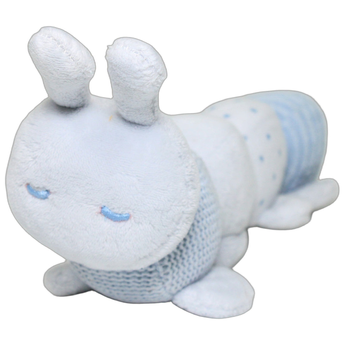 123000028970 Nattou Lapidou Raupe, blau Greifling mit Rassel Kumpel Leo 24cm Baby & Kleinkind Blau