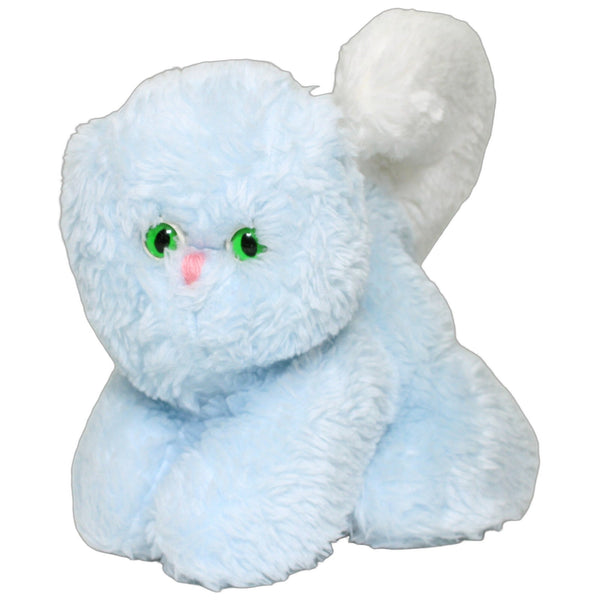 Hellblauer Katze mit weißem Schwanz