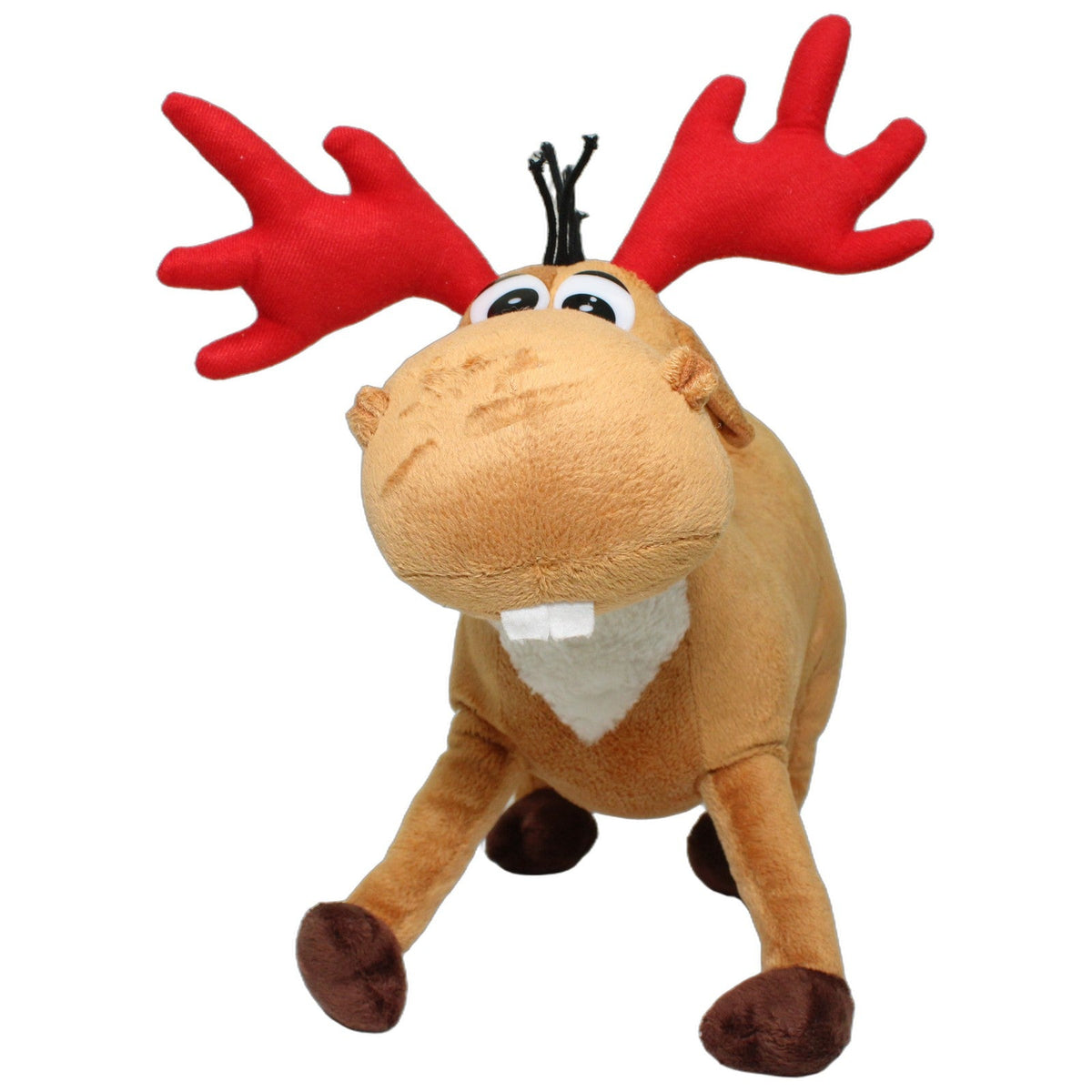 123000029096 Weltbild Lustiger Weihnachts-Elch mit rotem Geweih Kuscheltier Kumpel Leo 35cm Braun ebay-20-stofftiere