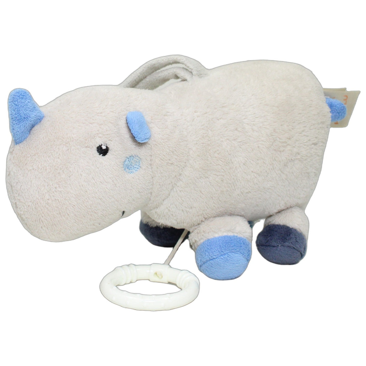 123000029152 PUSBLU Süße Nashorn mit blauem Horn Spieluhr Kumpel Leo 22cm Blau dm
