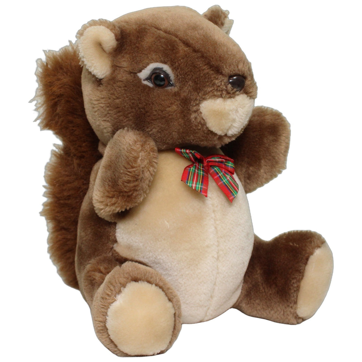 123000029187 Bastitoy Süßes Eichhörnchen mit roter Schleife Ganzkörper-Handpuppe Kumpel Leo 25cm Beige Braun