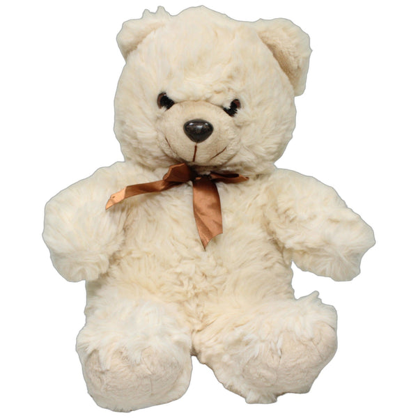 Weißer XL Teddy mit goldener Schleife