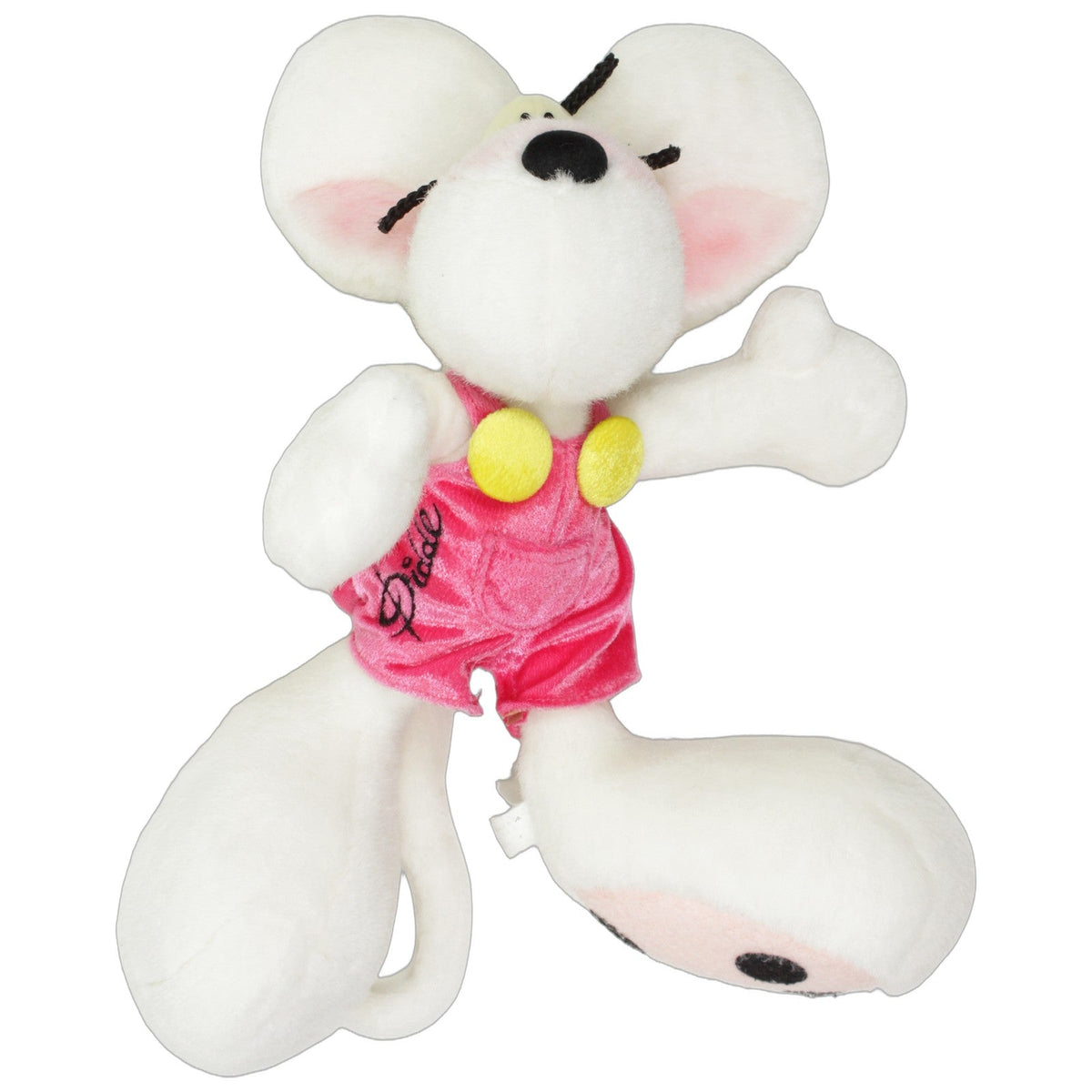 123000029253 Depesche Große weiße Diddl-Maus mit pinker Latzhose Kuscheltier Kumpel Leo 35cm ebay-20-stofftiere Gebraucht