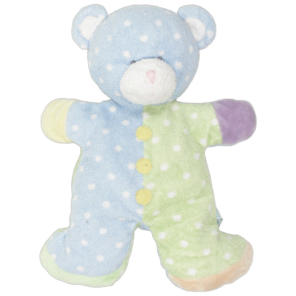 Gepunkteter Bär Jiggles mit Rassel, grün-blau