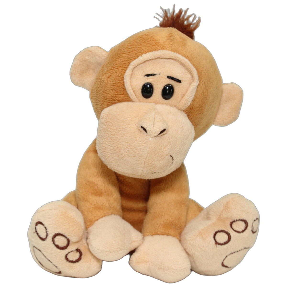 123000029347 Unbekannt Niedlicher Affe, sitzend Kuscheltier Kumpel Leo 19cm Affe Beige