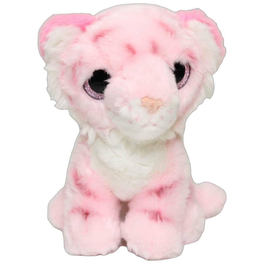 Rosa Tigerbaby mit Glitzeraugen, sitzend