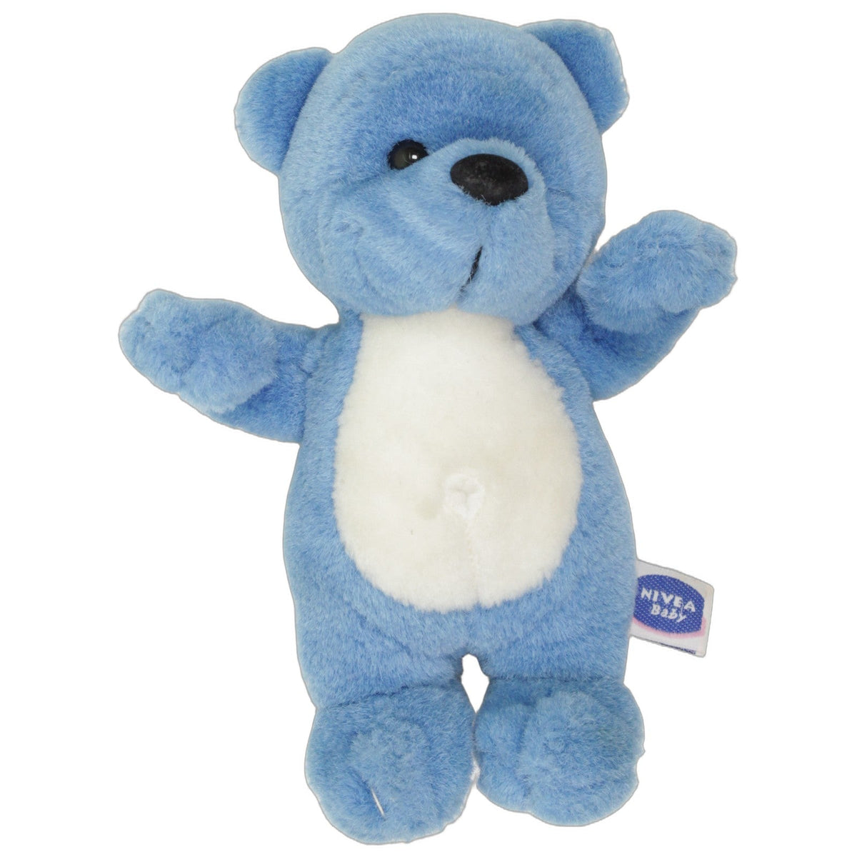 123000029409 Seneca NIVEA Baby, blauer Bär mit weißem Bauch Kuscheltier Kumpel Leo 19cm Blau Bär