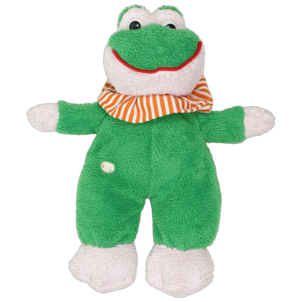 123000029413 Sunkid Süßer Frosch mit orange-gestreiftem Kragen Kuscheltier Kumpel Leo 32cm ebay-stofftiere Frosch