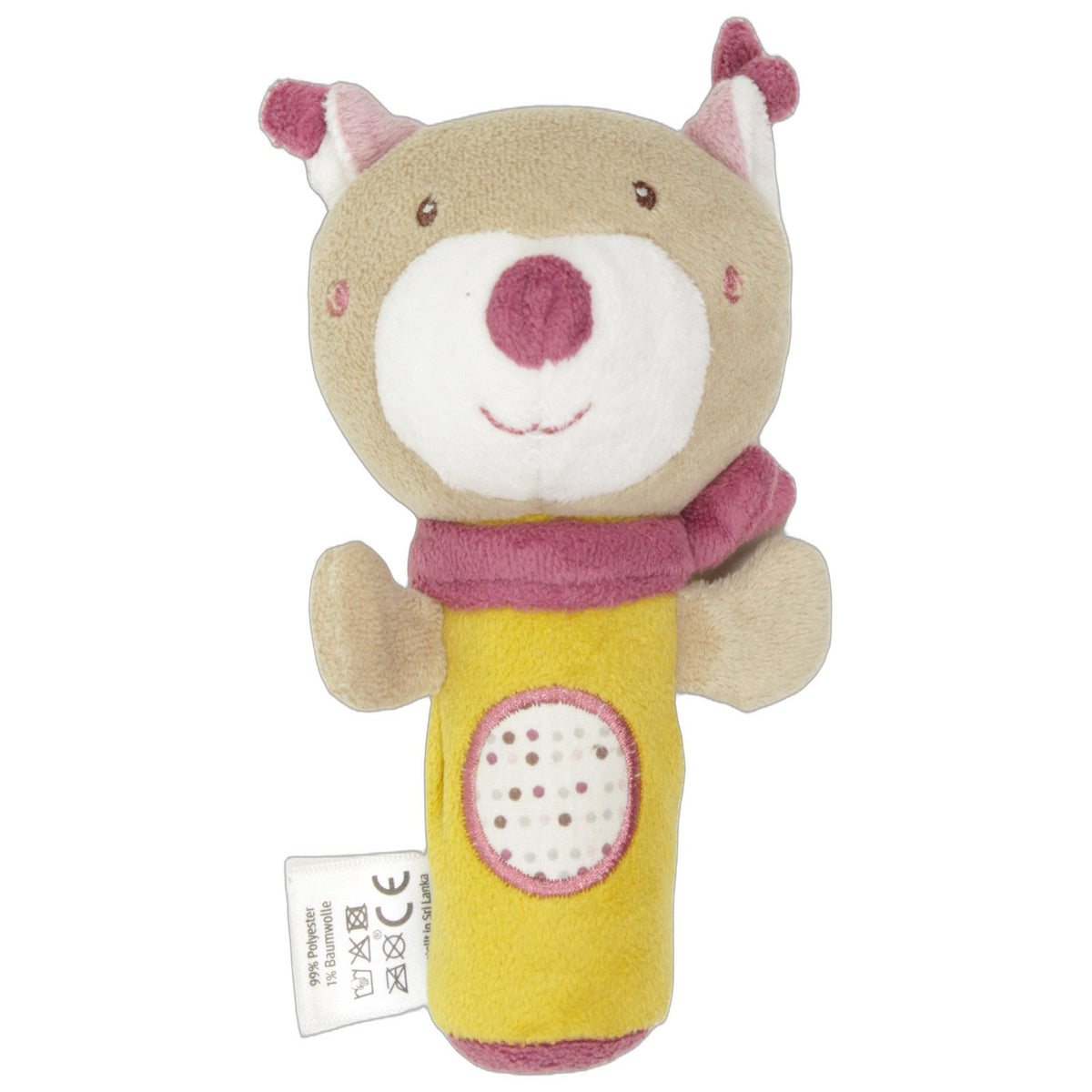 123000029464 PUSBLU Süßes Quietsch-Eichhörnchen Greifling mit Quietscher Kumpel Leo 16cm Baby & Kleinkind Beige
