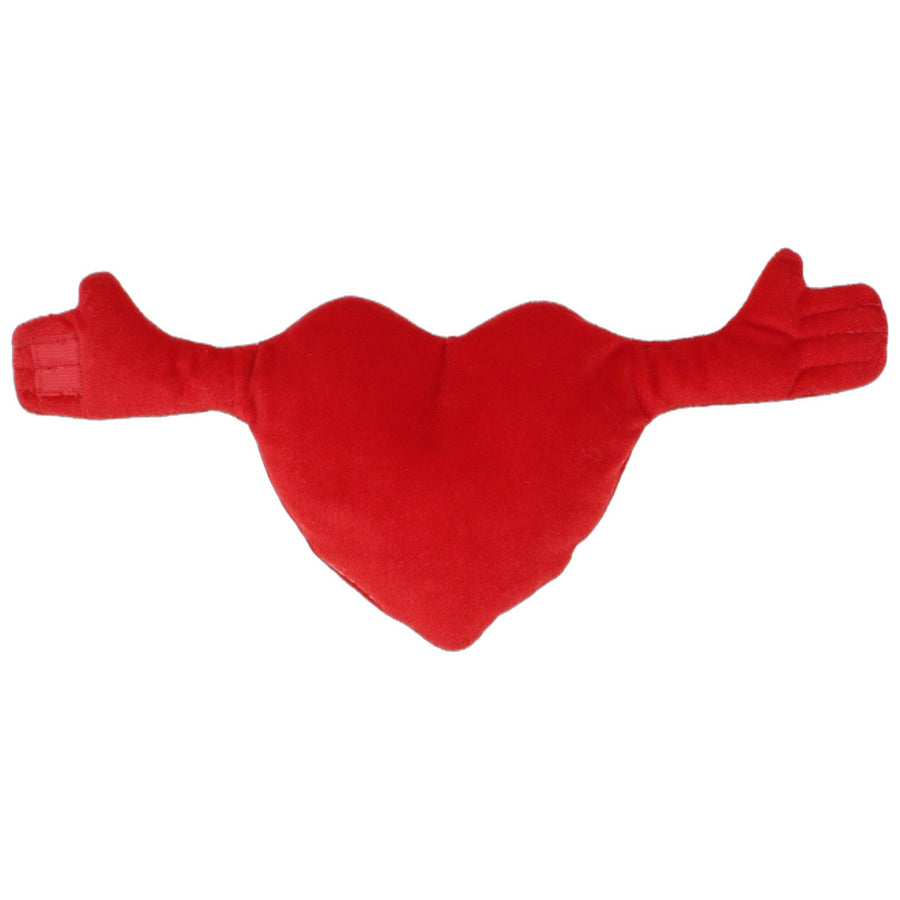 Rotes Herz mit Klett-Händen