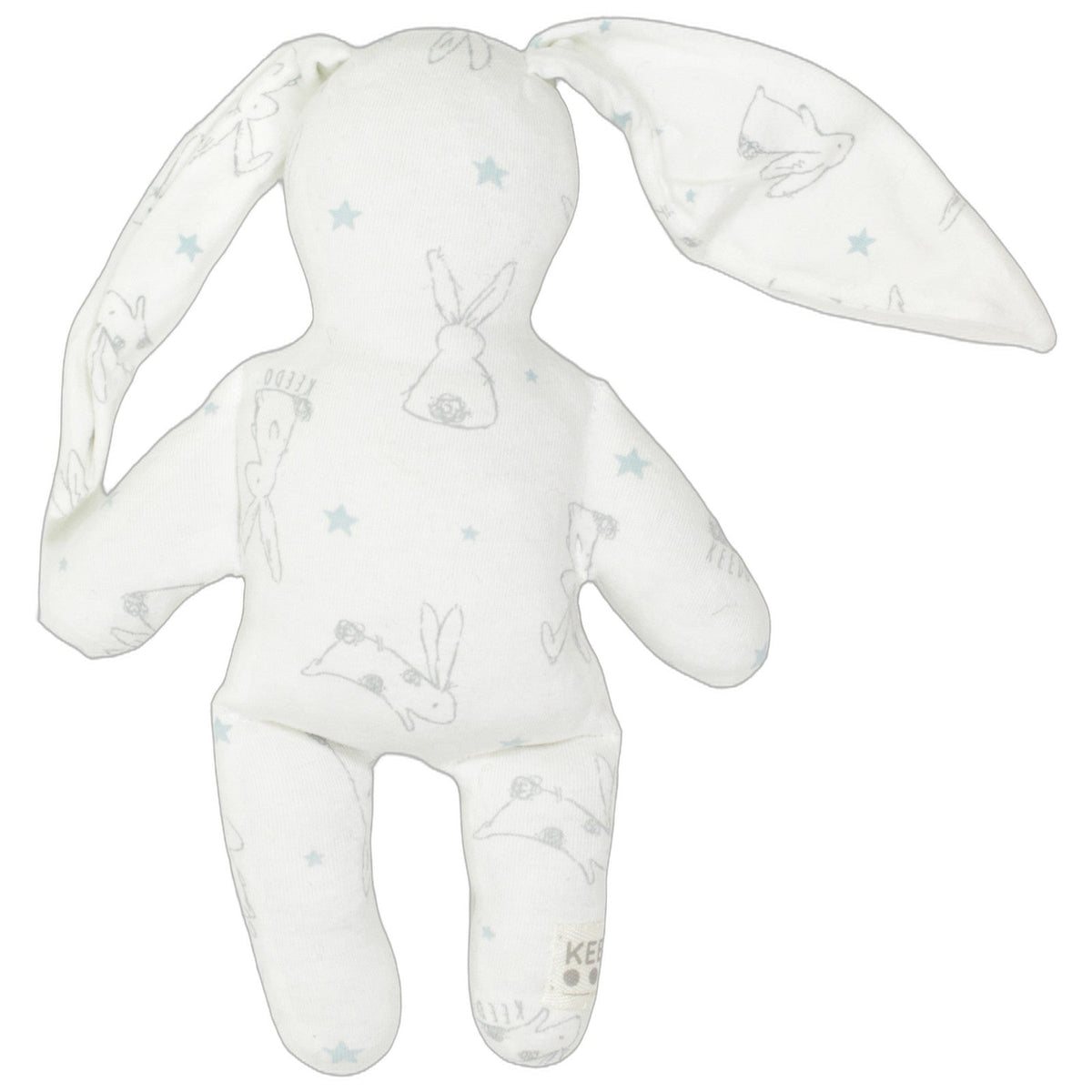 123000029539 Keedo Weißes Hase mit Hasenmuster & langen Ohren Kuscheltier Kumpel Leo 23cm ebay-stofftiere Gebraucht