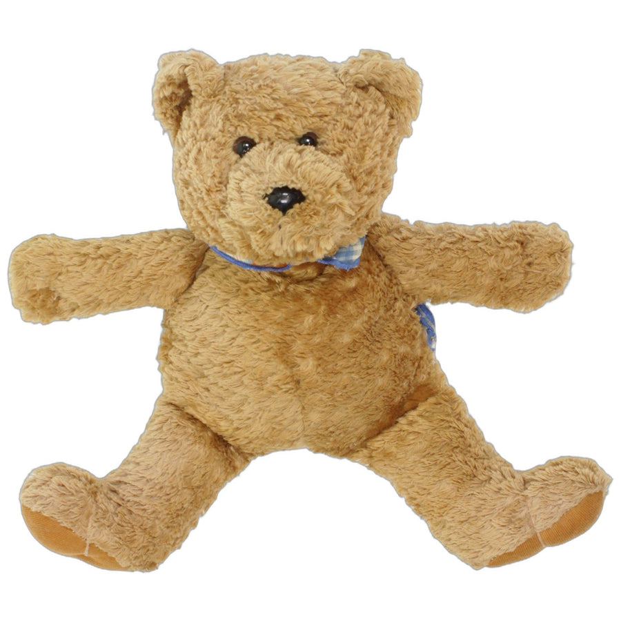 Brauner Teddybär mit kariertem Halstuch