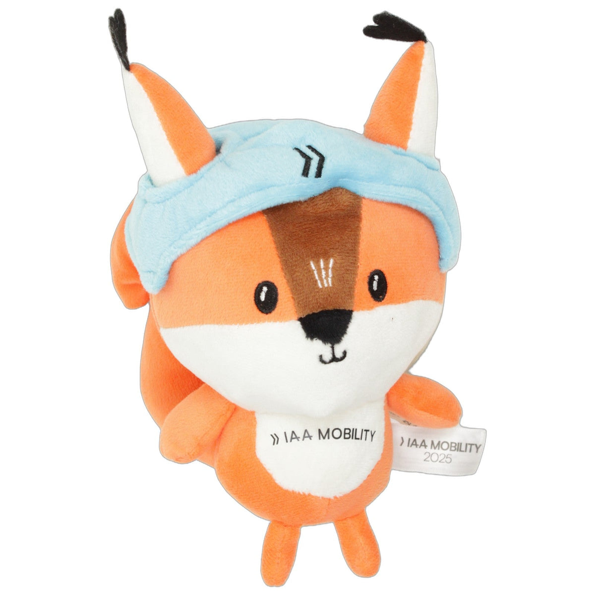 123000029594 Promo Bears IAA MOBILITY, Eichhörnchen Kuscheltier Kumpel Leo 22cm Blau Braun