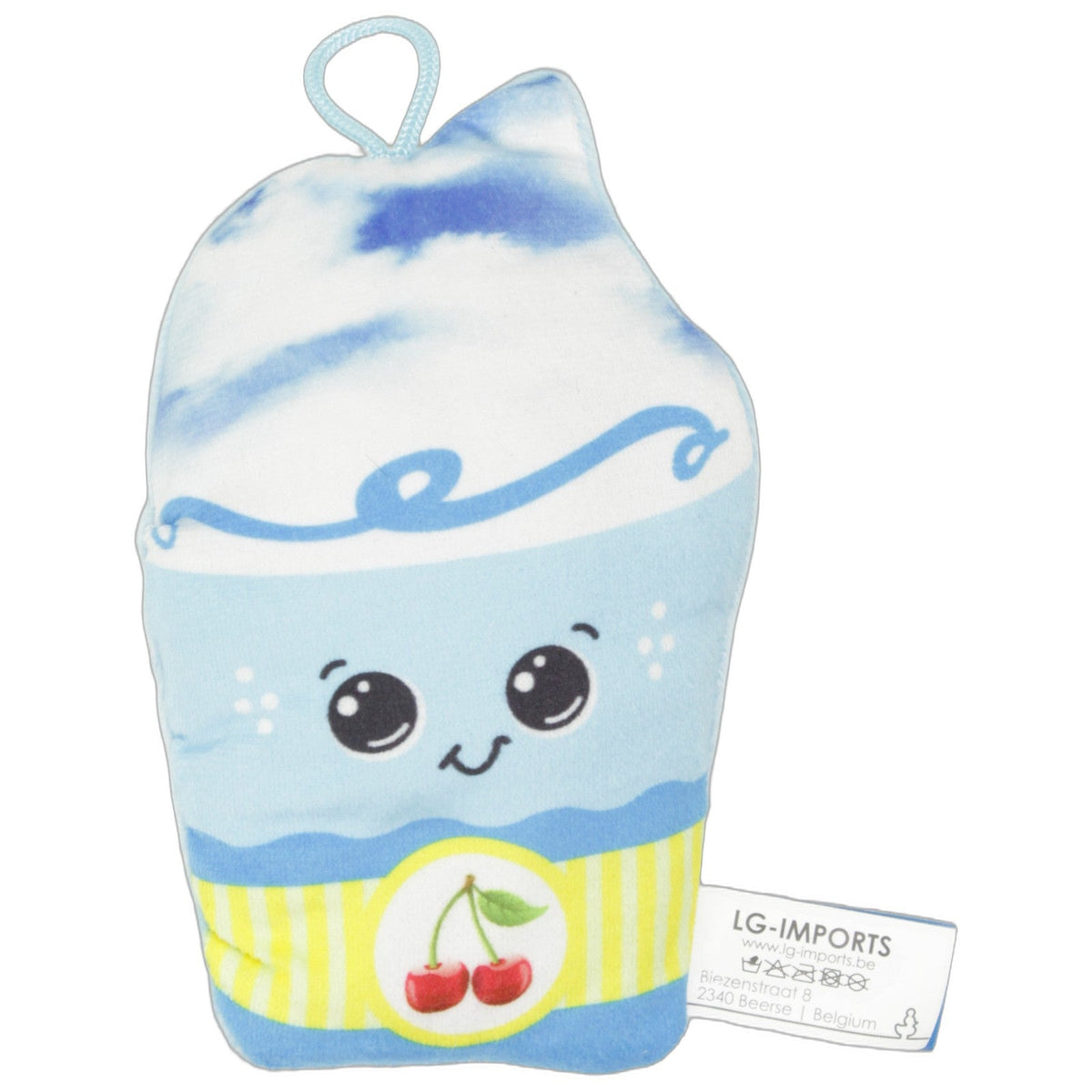 123000029618 LG-IMPORTS NV Blaues Getränk mit Kirschen Plüschfigur Kumpel Leo 15cm Blau ebay-stofftiere