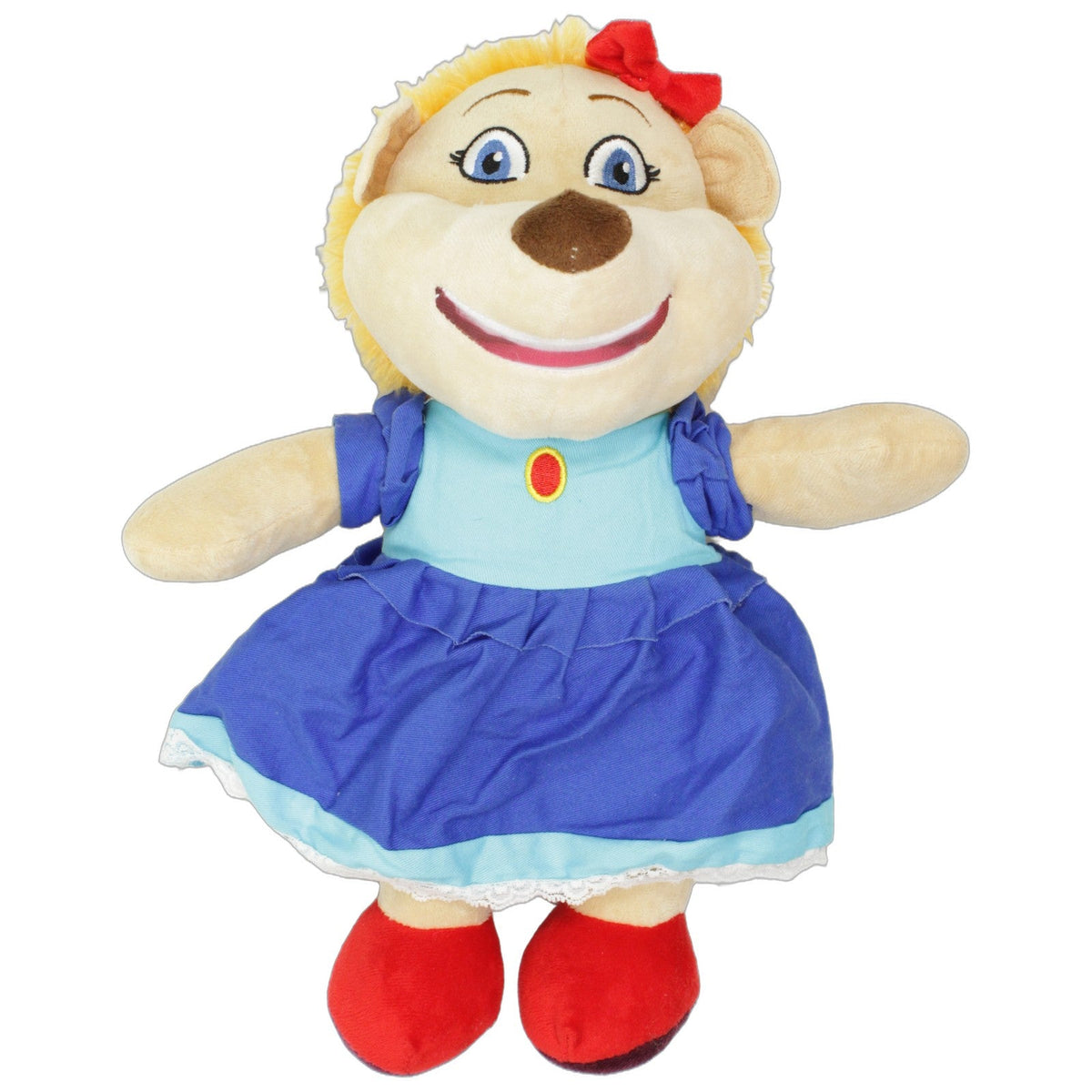 123000029628 Unbekannt Bürgermeisterin Betty Muckel von Muckelsdorf aus dem Taunus Wunderland Kuscheltier Kumpel Leo 37cm Beige Blau