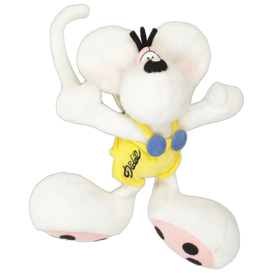 Weiße Diddl-Maus mit gelber Latzhose, groß