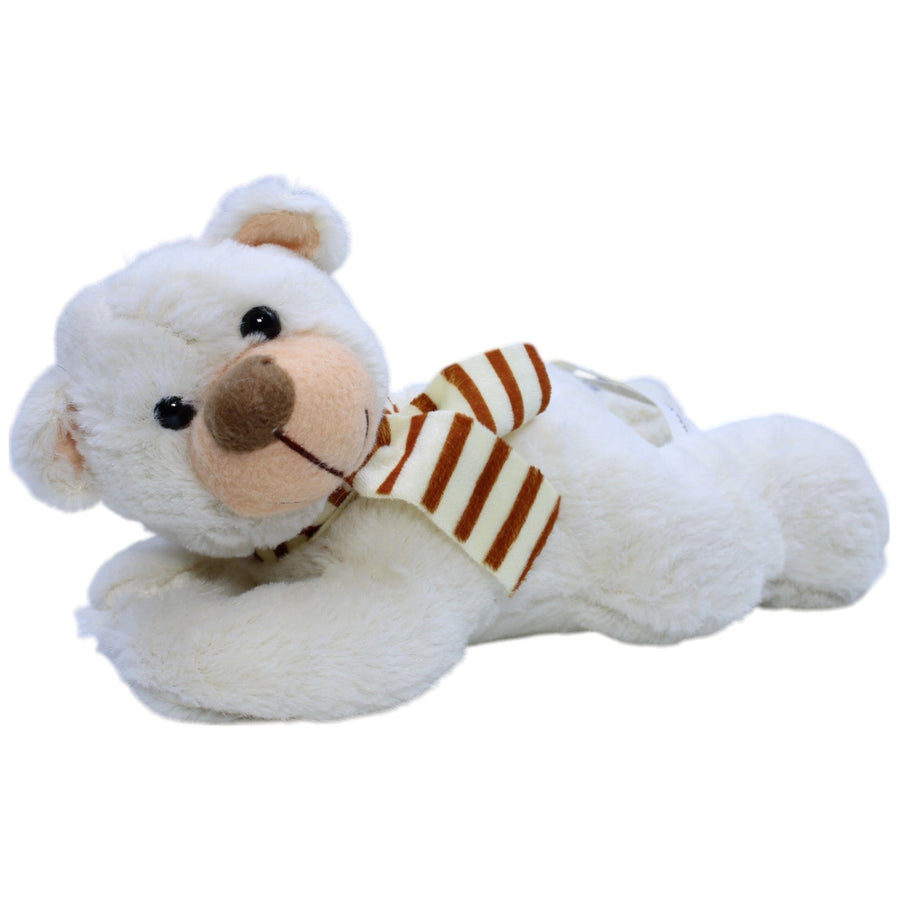 Kuschelfreund, weißer Teddybär liegend