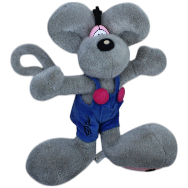 Diddl-Maus grau mit violetter Latzhose