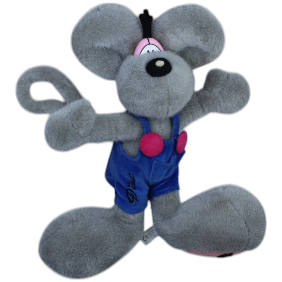 Diddl-Maus grau mit violetter Latzhose