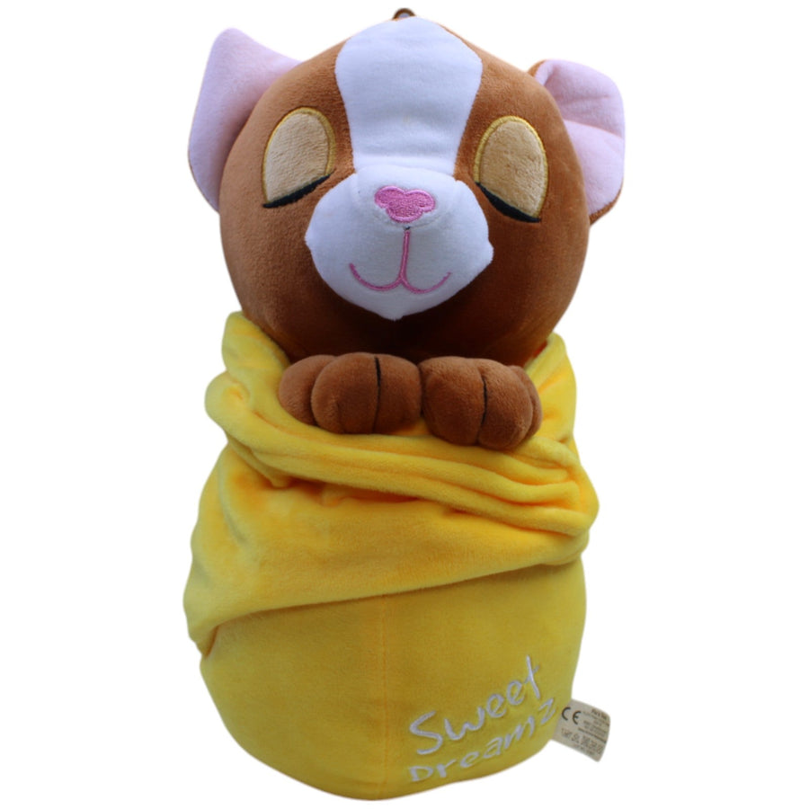 Flos Toys, schlafende Katze "Sweet Dreamz" gelb