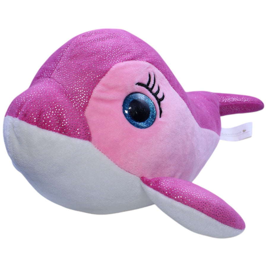 Kuschelfreund, XL Glitzer Delfin