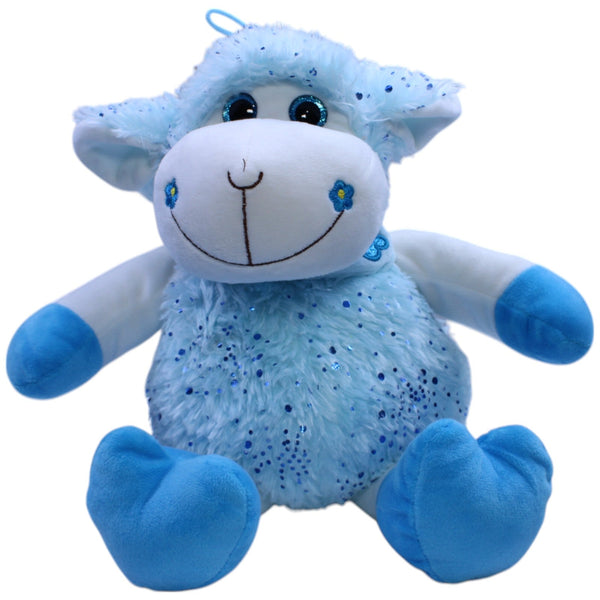 XL Glitzer Schaf, blau